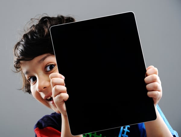 Cute kid with Tablet-1