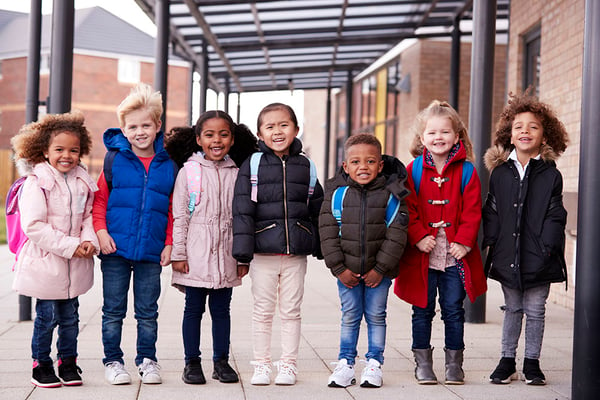 group of children at school