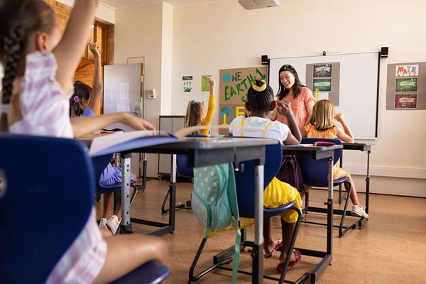 teacher and children in classroom